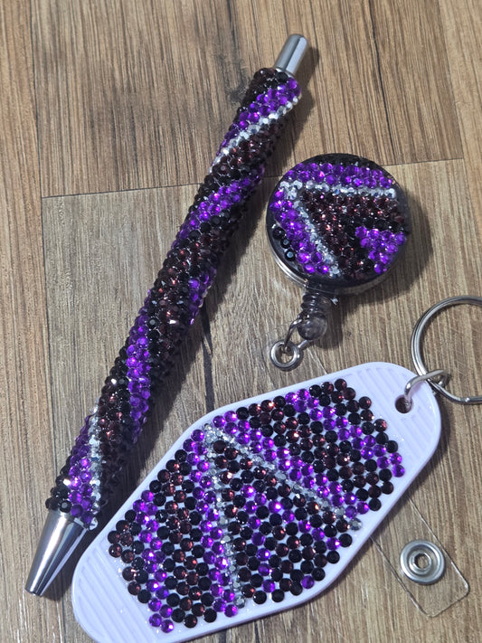 Dark Enchantment Rhinestone Keychain