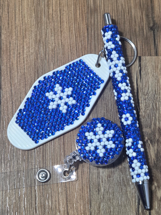 Winter Sparkle Snowflake Rhinestone Keychain