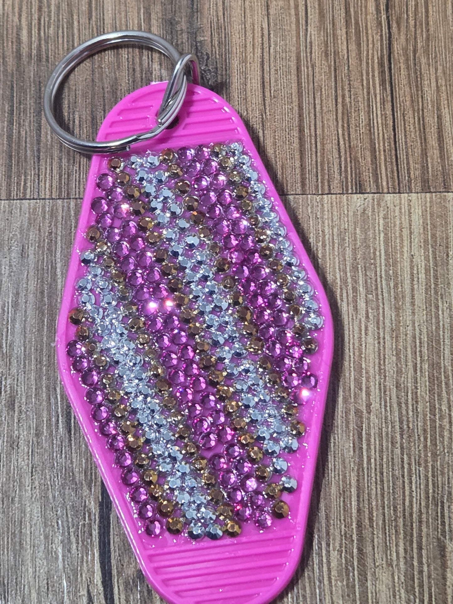 Gilded Rose Rhinestone Keychain