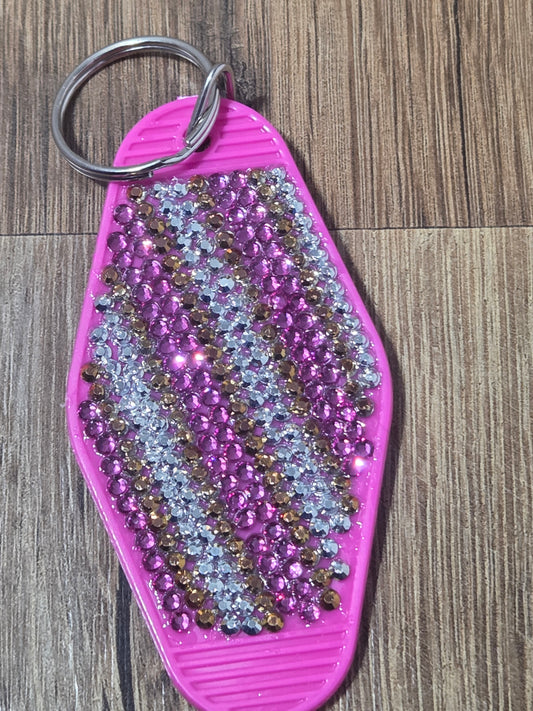 Gilded Rose Rhinestone Keychain