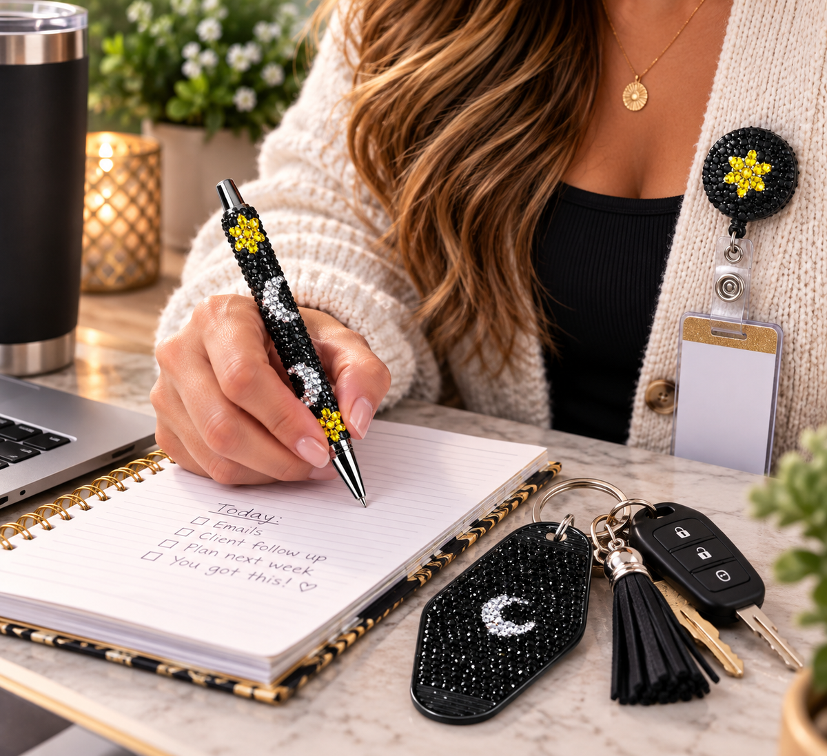 Midnight Wishes Rhinestone Pen